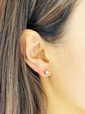 Ball Earrings, Dangle Earrings, Stud Earrings, Ear Jewelry, Yellow Gold, Pair, 585 Gold (14KT)