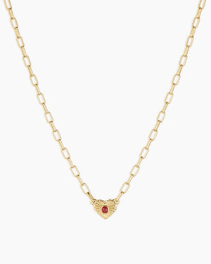 Birthstone Heart Necklace NikNenz™ Premium Gold & Diamonds