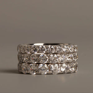 3Ct round Lab Grown Diamond Eternity Ring NikNenz™ Premium Gold & Diamonds