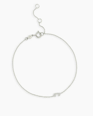 14K Diamond Pavé Alphabet Bracelet