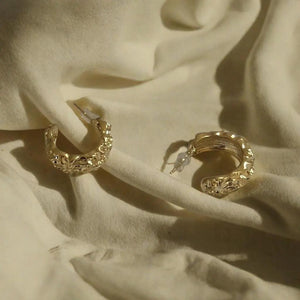 Elegant 14K Gold Twisted Hoop Earrings - Perfect Birthday & Bridesmaid Gift.