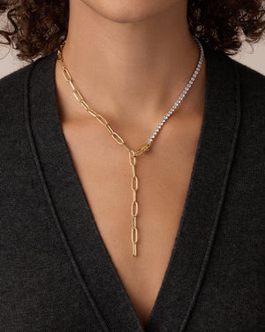 Florence Tennis Chain Necklace NikNenz™ Premium Gold & Diamonds