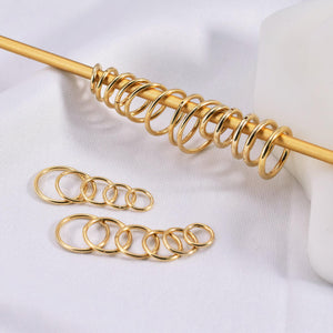 14K Solid Gold Clicker Hoop Earring - Stylish Hinged Cartilage, Helix, Tragus, and Nose Ring.