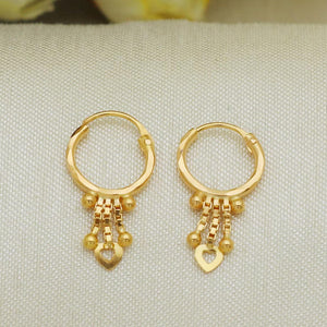Elegant 20K Gold Bali Hoop Earrings - Timeless Luxury for Every Occasion.