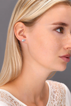 Elegant CZ Cat Stud Earrings in Premium Sterling Silver.