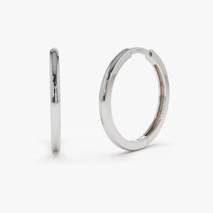 14K Gold Dainty 20mm Hoop Earrings - Elegant Ferkos Fine Jewelry Gift for Her.