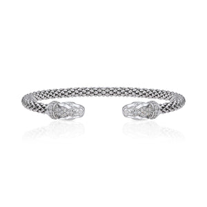 Sterling Silver Jaguar Cuff Italian Bracelet, Fits 6 - 7 Inch Wrist