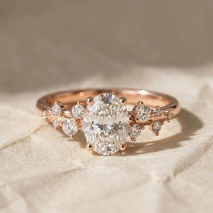 Travel Ring Oval Cut IGI Certified Lab Grown Diamond Engagement Ring, 3.00 CT Solitaire Diamond Ring, 14K Solid Gold, Anniversary Ring Gift