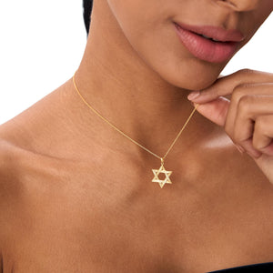 Star of David, 14K Solid Gold 18MM Star of David Pendant Religious Jewelry, Star of David Pendant, Meaningful Gift, Bat Mitzvah