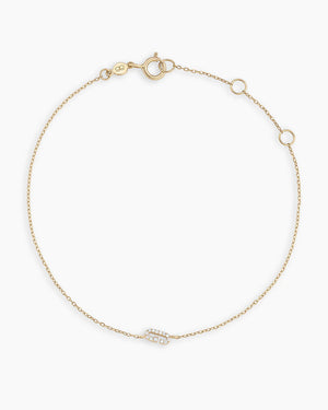 14K Diamond Pavé Alphabet Bracelet
