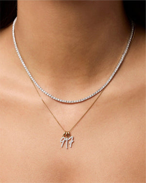 Sparkling Diamond Number Pendant - Personalize Your Shine!.