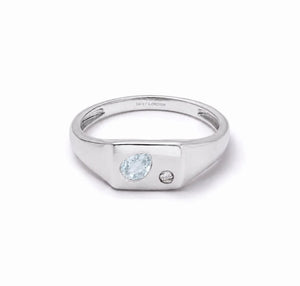 Estée Lalonde Birthstone Pinky Ring Sterling Silver