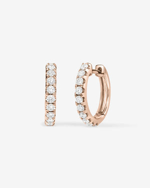 Glamorous Jumbo Diamond Huggie Earrings.
