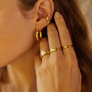 AURATE X MACENNA: Rose Garden Ring NikNenz™ Premium Gold & Diamonds
