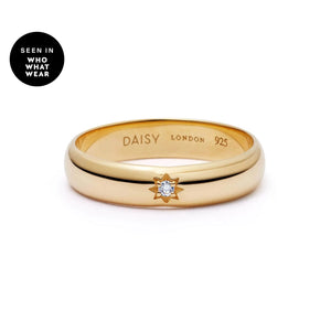 Shining Star Stacking Ring 18Ct Gold Plate