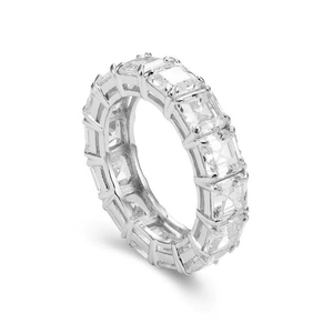 Eternal Elegance: Gold Plated CZ Square Stone Ring – Perfect for Anniversaries & Everyday Glam!.
