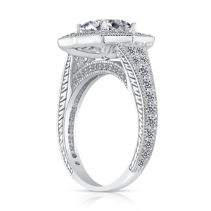 CZ Royal Square Solitaire Engagement Ring - Elegant Sterling Silver Sparkle for Proposals, Weddings & Anniversaries.