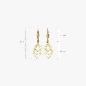 14K Solid Gold Elegant Leverback Drop Earrings – Perfect Gift for Mother's Day, Birthdays & Everyday Luxury.