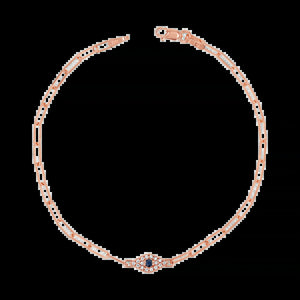 Diamond Evil Eye Paperclip Bracelet