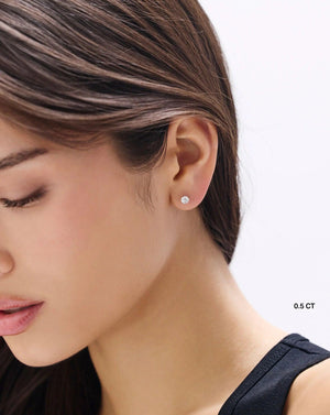 Elevate Your Elegance with Round Lab Diamond Studs.