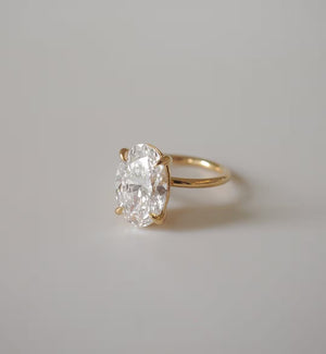 Oval Moissanite Engagement Ring, 14K Gold Solitaire Wedding Ring, Anniversary Ring for Her, Promise Ring, Bridal Set Ring, Rings for Women