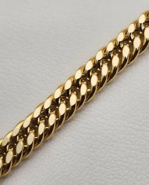 14K Gold Miami Cuban Link Chain - Handmade 5Mm Curb Chain