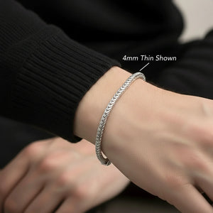 925 Sterling Silver Franco Chain Bracelet