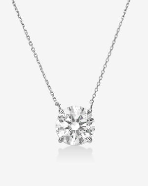 Elegant Round Lab Diamond Necklace - Timeless Sparkle and Shine.