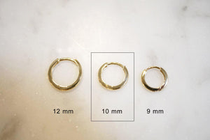 Stunning 18K Solid Gold 10mm Hoop Huggie Earrings – Perfect for Every Occasion!.