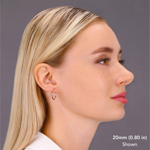 Elegant 10K Rose Gold Handmade Classic Round Hoop Earrings for Everyday Wear.