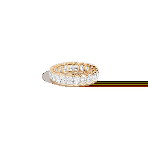 Two-In-One Lab Grown Diamond Semi-Bezel Eternity Ring NikNenz™ Premium Gold & Diamonds