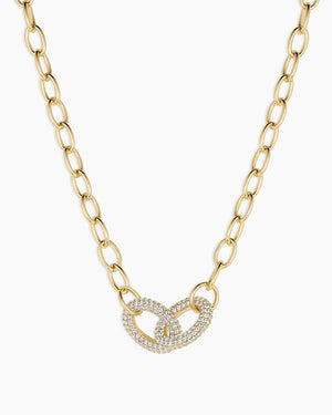 Lou Shimmer Interlocking Necklace NikNenz™ Premium Gold & Diamonds