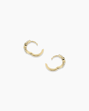 14K Lab Grown Diamond Heart Huggies