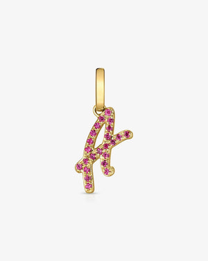 Personalized Gemstone Initial Pendant - Customizable Elegance.