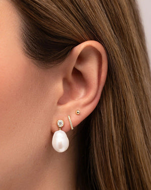 Elegant Petite Gold Stud Earrings.