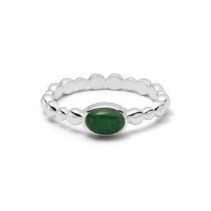 Healing Stone Bobble Ring Sterling Silver