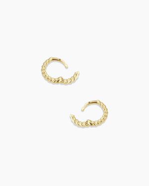 14K Gold Crew Huggies 8Mm