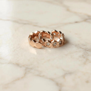Rose Gold Ear Cuffs, Diamond Cartilage Ear Wrap, No Piercing, Minimalist Cuff Jewelry