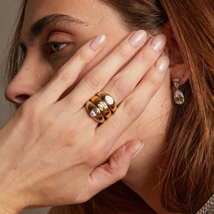 Chunky Lab Grown Diamond Emerald Ring NikNenz™ Premium Gold & Diamonds