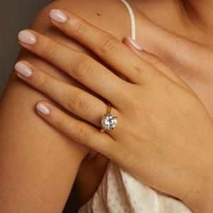 4Ct round Lab Grown Diamond Solitaire Ring NikNenz™ Premium Gold & Diamonds