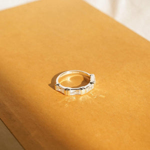Stunning Polly Sterling Silver Crystal Stacking Ring - Elevate Your Style!.