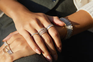 Bold Half Diamond Baguette Ring NikNenz™ Premium Gold & Diamonds