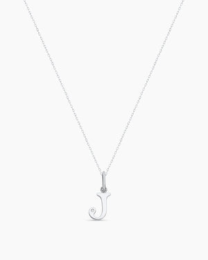 Diamond Vintage Alphabet Charm Necklace