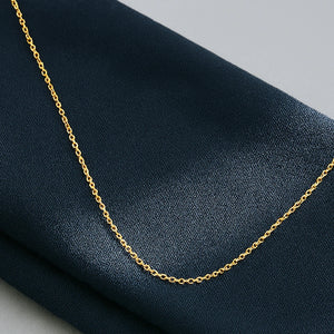 14K Gold Diamond Cut Cable Chain, Available in 14K Yellow or White Gold, Pendant Chain Necklace