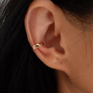 Rose Gold Ear Cuffs, Diamond Cartilage Ear Wrap, No Piercing, Minimalist Cuff Jewelry