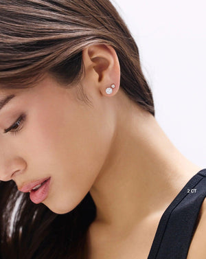 Elevate Your Elegance with Round Lab Diamond Studs.