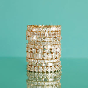 Two-In-One Lab Grown Diamond Eternity Ring NikNenz™ Premium Gold & Diamonds