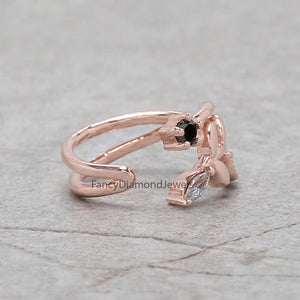 Ear Cuff Earrings, Ear Wraps, Earring Cuffs, Natural Diamond Ear Cuff, No Piercing Ear Cuff, 14K Gold Diamond Ear Cuff, Gold Ear Wrap KD1071