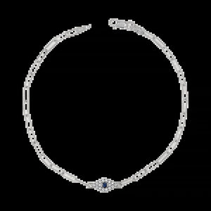 Diamond Evil Eye Paperclip Bracelet