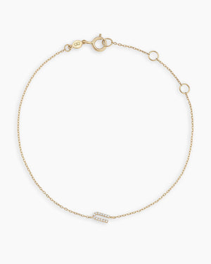 14K Diamond Pavé Alphabet Bracelet